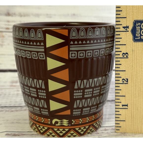Princess Cruise Line Brown Tiki Tropical Bar Ceramic Mug Drink Cup Goblet New - Picture 6 of 7
